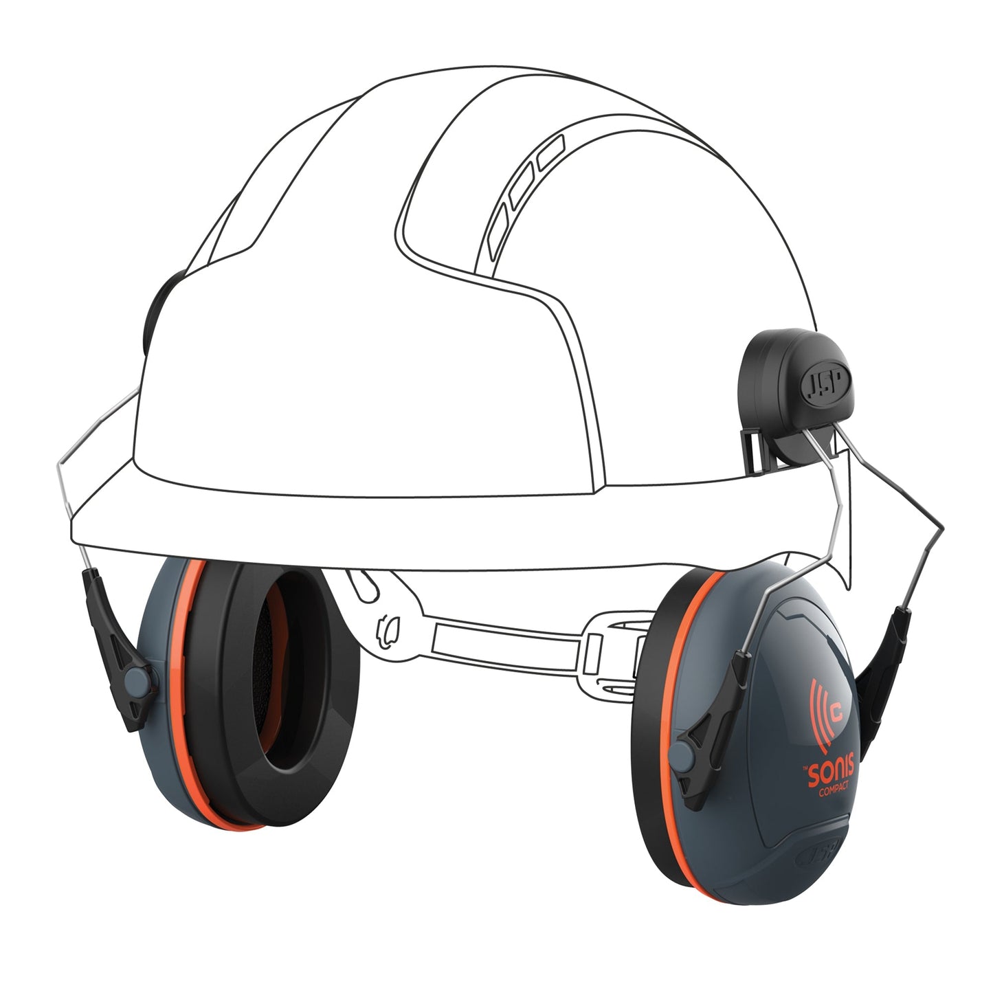 JSP Sonis Compact Low Profile Ear Defenders 31dB SNR Adjustable Comfort