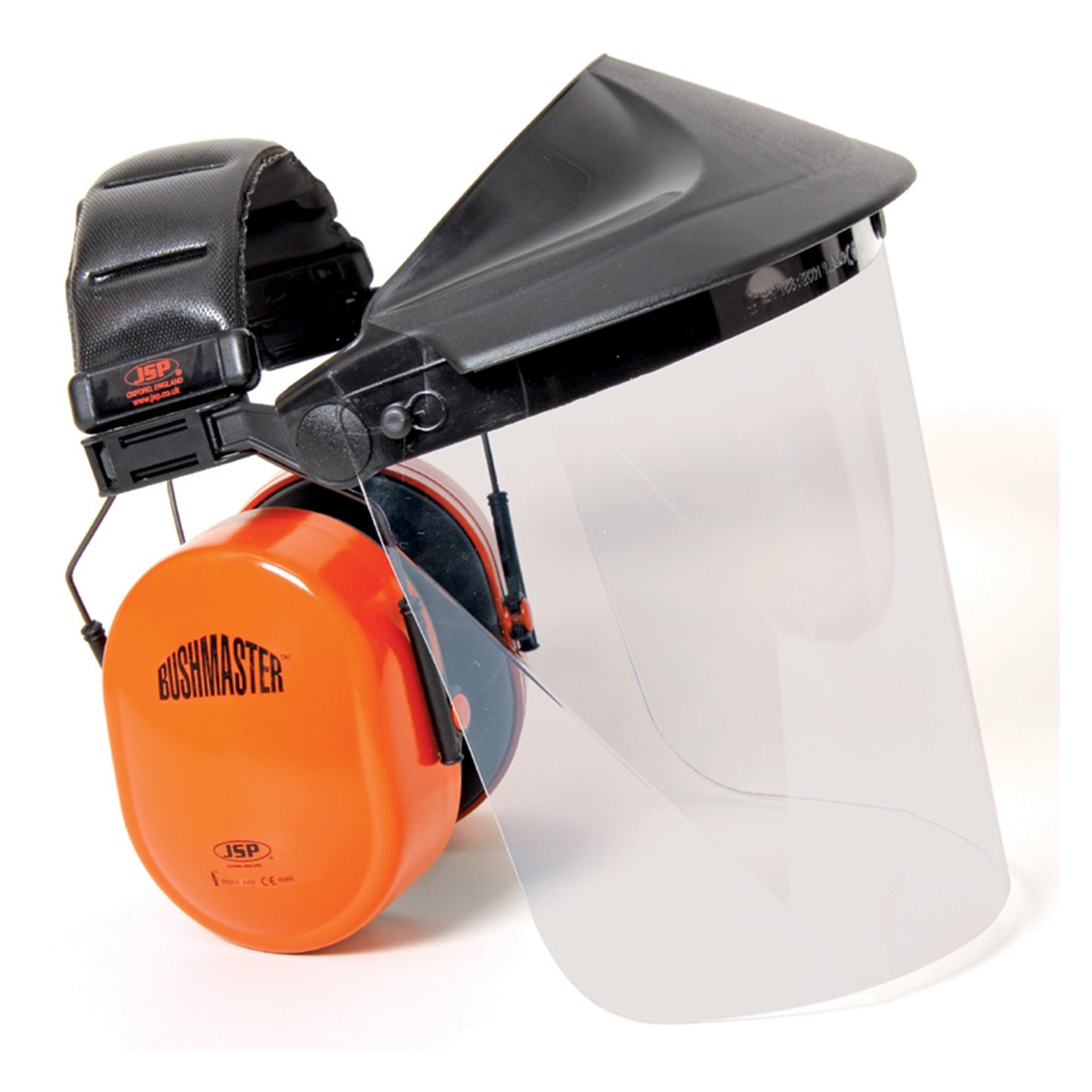 JSP Bushmaster Forestry Helmet with 20cm Polycarbonate Visor and Ear Defenders