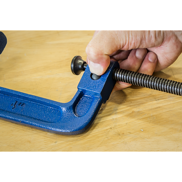 Sealey 100mm G-Clamp Quick Release Forged Body Swivel Tip Smooth Action