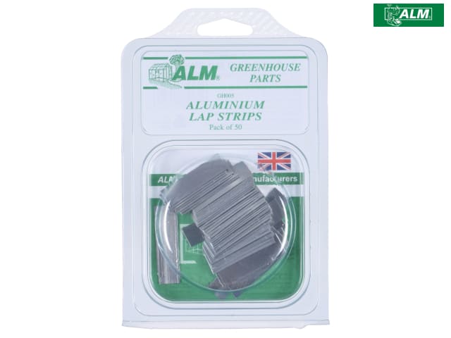 ALM Manufacturing GH005 Aluminium Lap Strips 40x12mm Pack of 50 for Glazing