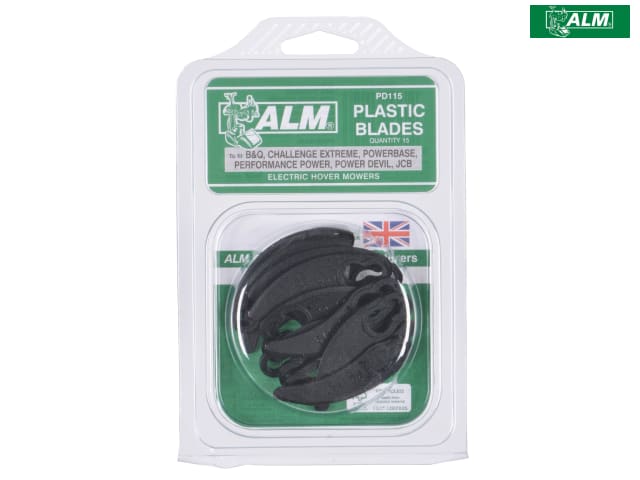ALM PD115 Plastic Blades for Hover Mowers Pack of 15 Compatible Models