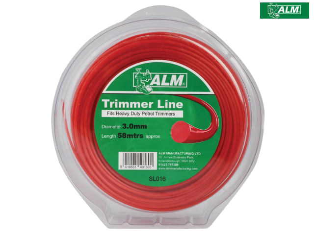 ALM Manufacturing SL016 Heavy-Duty Petrol Trimmer Line 3mm x 58m Red
