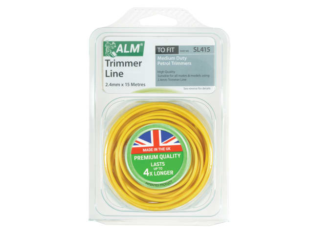 ALM Manufacturing SL415 Medium-Duty Petrol Trimmer Line 2.4mm x 15m Yellow