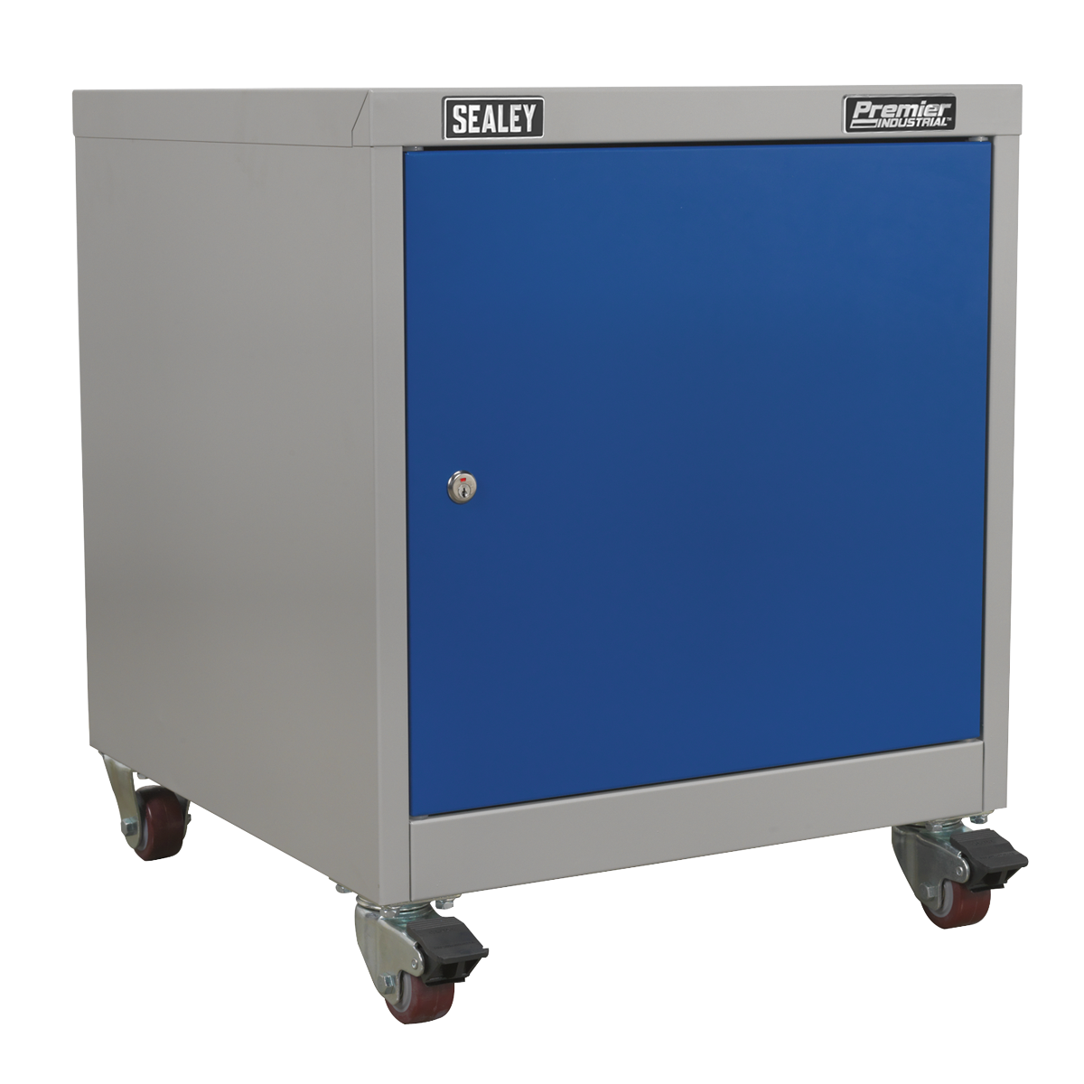 Sealey Mobile Industrial Cabinet with Locking Shelf and Wheels 565x580x675mm