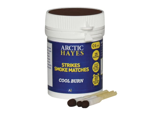 Arctic Hayes Smoke Matches Tub of 25 for Gas Appliance Testing 20 Sec Burn