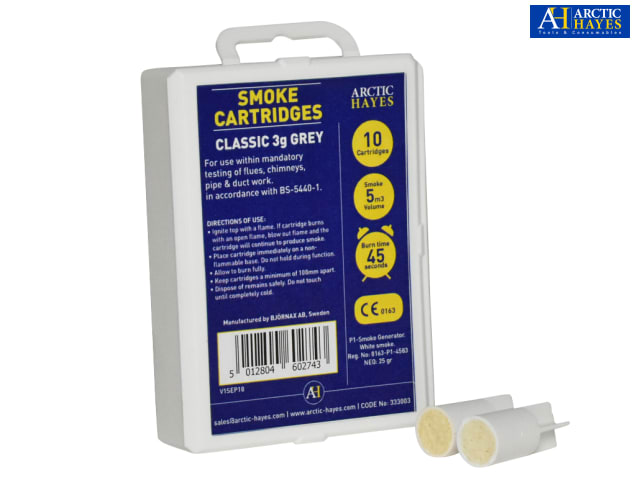 Arctic Hayes Classic 3g Smoke Cartridges Grey Pack of 10 for Testing