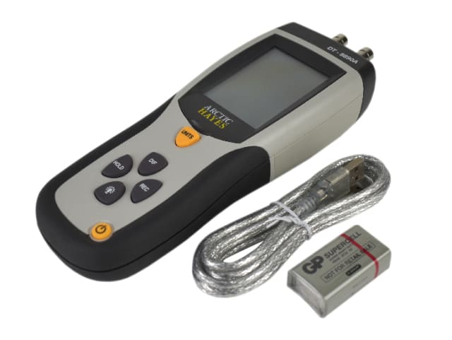 Arctic Hayes Digital Differential Pressure Meter with Backlit Display 11 Units