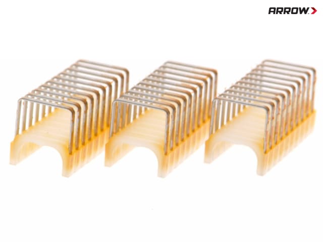 Arrow T72 Clear Insulated Staples 9x15mm Box of 300 for Staple Gun Wiring