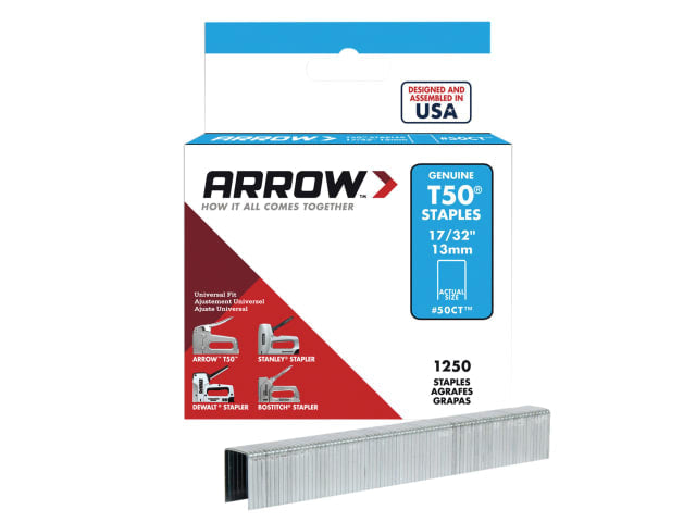Arrow T50 Staples 13mm Ceiltile Box of 1250 for T50 T55 HT50P and More