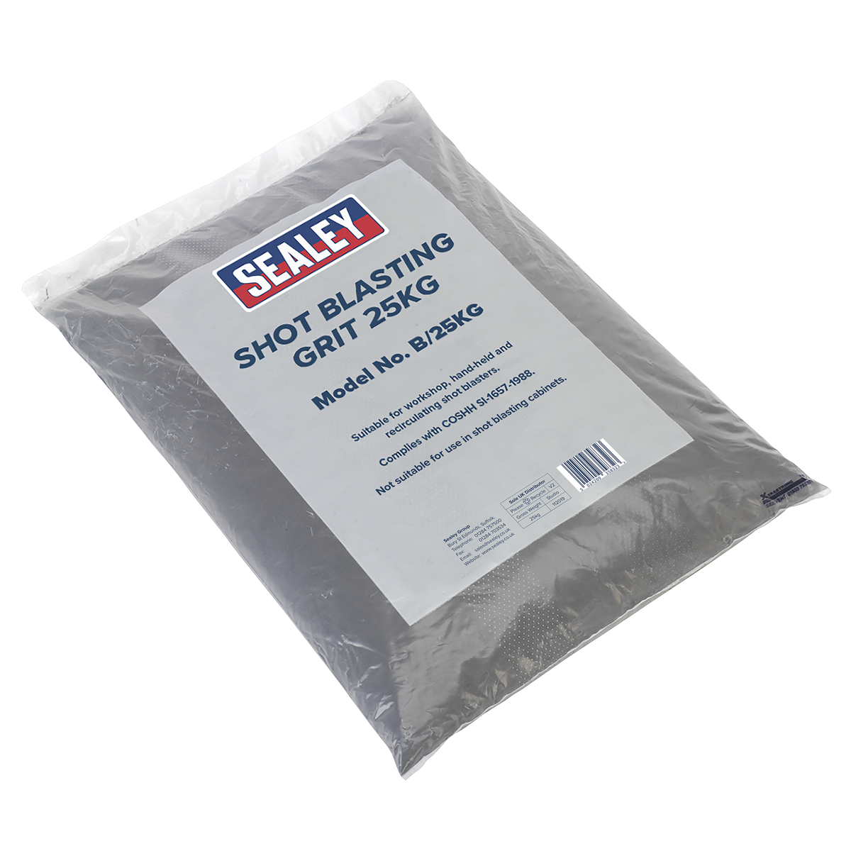 Sealey 25kg Shot Blasting Grit for Workshop and Handheld Blasters