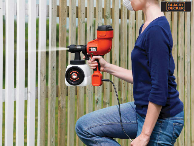 BLACK + DECKER DHVLP Handheld Spray Gun 400W Adjustable Nozzle 1.2L Canister