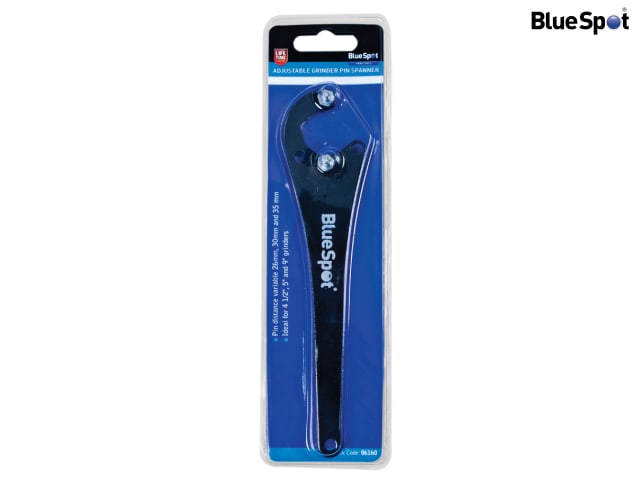 BlueSpot Tools Adjustable Grinder Pin Spanner for Angle Grinders 4.5in 5in 9in
