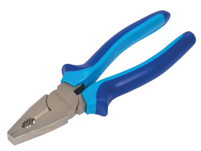 BlueSpot Tools 200mm Combination Pliers Soft Grip Vinyl Handles Durable Steel