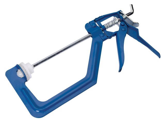 BlueSpot Tools One-Handed Ratchet Clamp 150mm Non-Marking Pad Adjustable