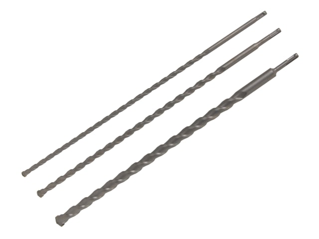 BlueSpot Tools 3 Piece SDS Plus Masonry Drill Bit Set 600mm 12mm 16mm 24mm