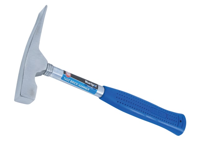 BlueSpot Tools 450g Steel Shafted Brick Hammer with Soft Rubber Grip