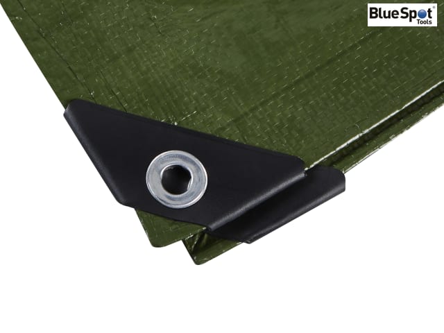BlueSpot Tools Green Tarpaulin 2.7x1.8m Waterproof Lightweight Garden Cover