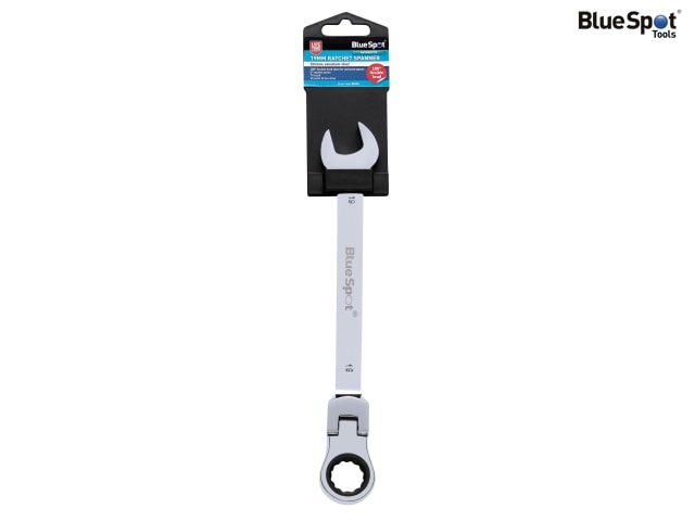 BlueSpot 19mm Flexible Head Ratchet Spanner 180° Chrome Vanadium Steel