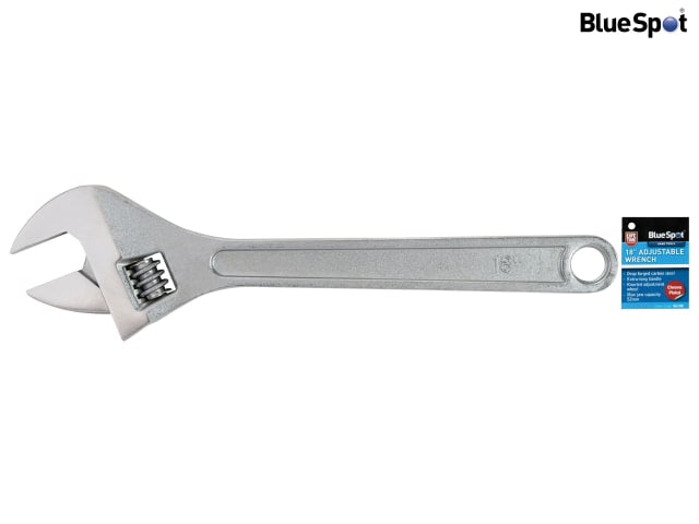 BlueSpot 450mm Adjustable Wrench Chrome Plated Carbon Steel Extra Long Handle