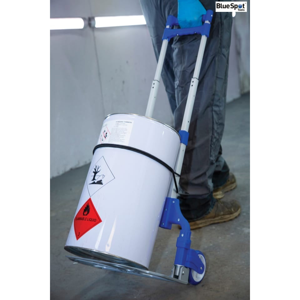 BlueSpot Tools Easy Wheeler Folding Trolley Adjustable Handle 70kg Load Capacity