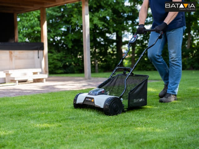 Batavia Brushless Cylinder Mower 18V Bare Unit 38cm Cutting Width Cordless