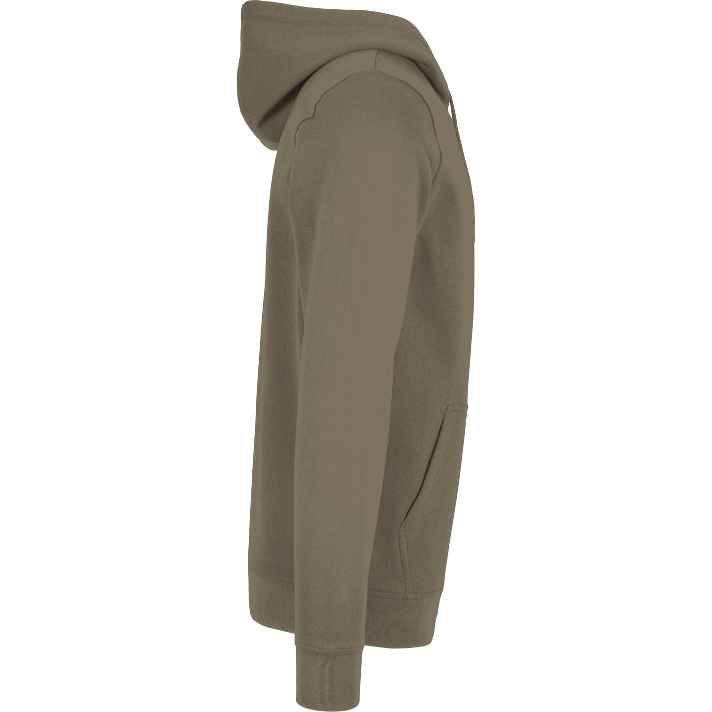 Build Your Brand Basic Zip Hoodie Kangaroo Pocket Set-in Sleeve FAMA Certified