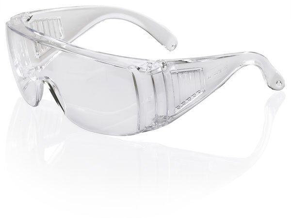 Beeswift Boston Clear Spectacles Polycarbonate Lens Wraparound Safety Glasses