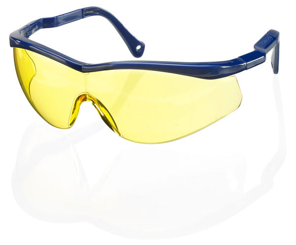 Beeswift Colorado Safety Spectacles Yellow Wrap Around Lens Adjustable Arms