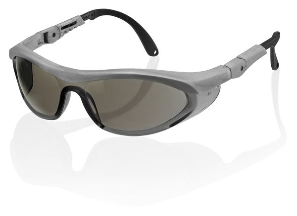 Beeswift Utah Safety Spectacles Grey UV Protection Adjustable Side Arms