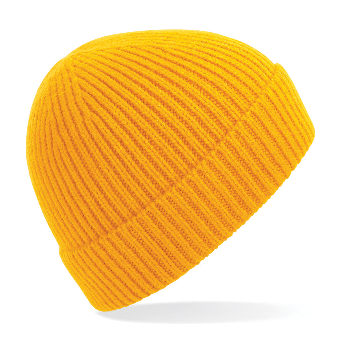 Beechfield Engineered Knit Ribbed Beanie Comfortable Cuffed Design Bright