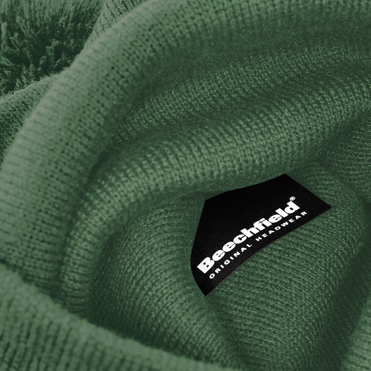 Beechfield Original Pom Pom Beanie Double Layer Knit Cuffed Design BSCI