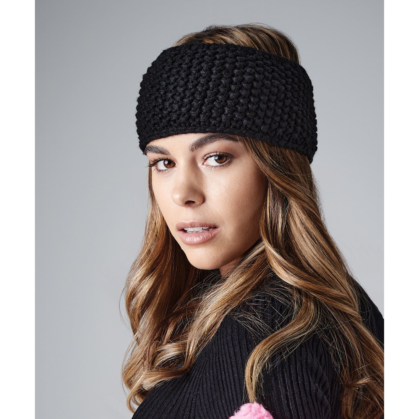 Beechfield Slopeside Waffle Headband Suprafleece Thermal Hand-Knitted Feel