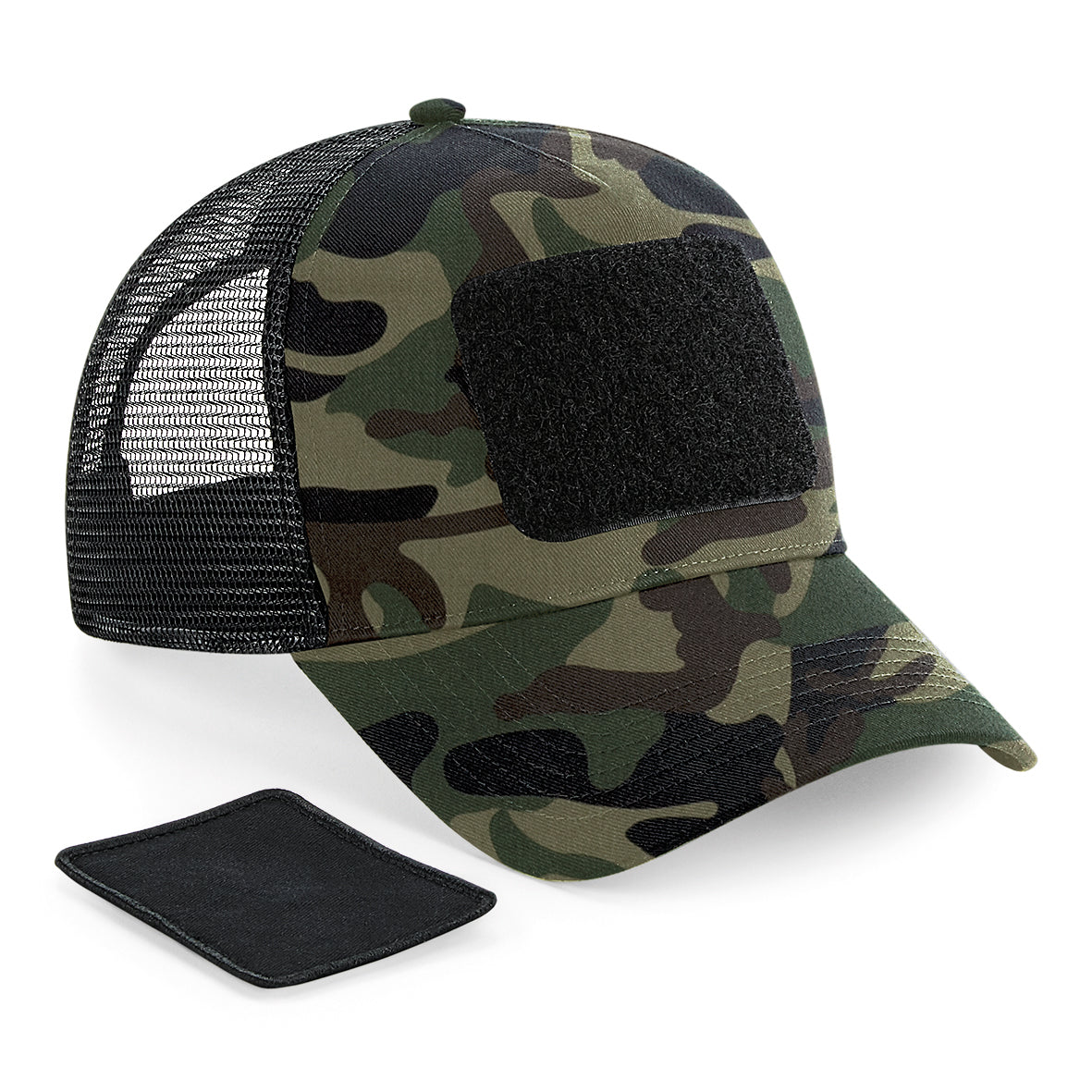 Beechfield Patch Snapback Trucker Hat with Interchangeable Rip-Strip Patch