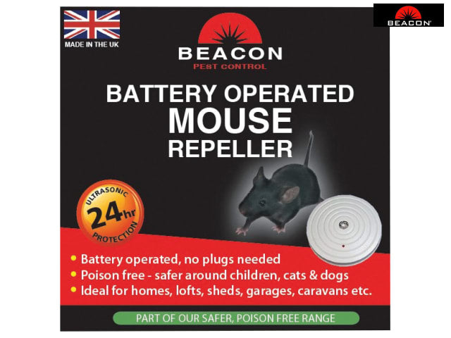 Beacon Ultrasonic Mouse Repeller Battery Operated Portable Safe for Pets