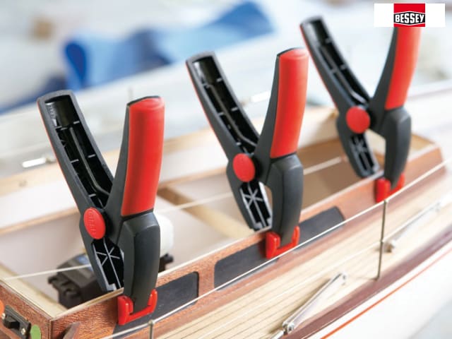 Bessey Clippix XC Spring Clamp 25mm Ergonomic Handles Lightweight Non-Marking
