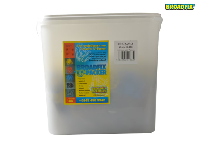 Broadfix U-Shim Mixed Set 300 Tub - Waterproof, Recycled, Colour Coded