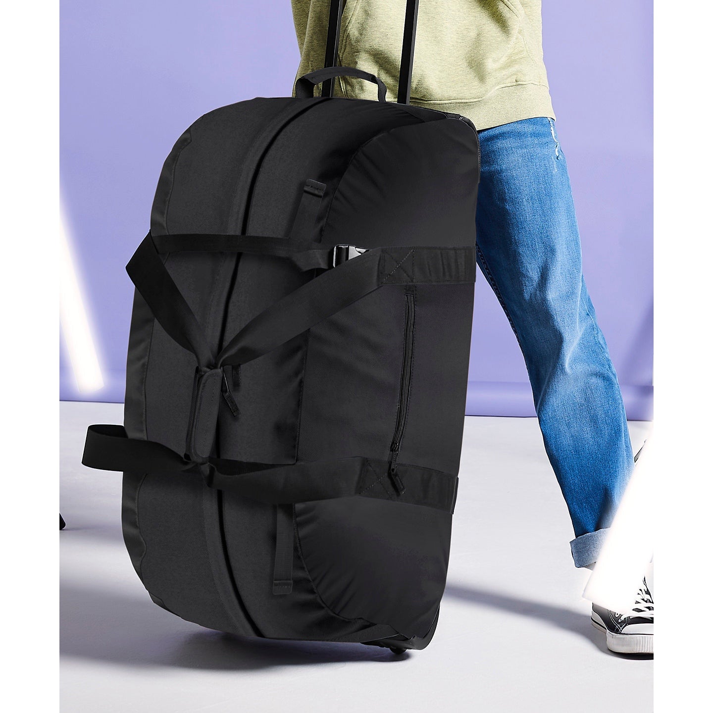 Bagbase Classic Wheelie Holdall 105L with Adjustable Strap & Skate Wheels
