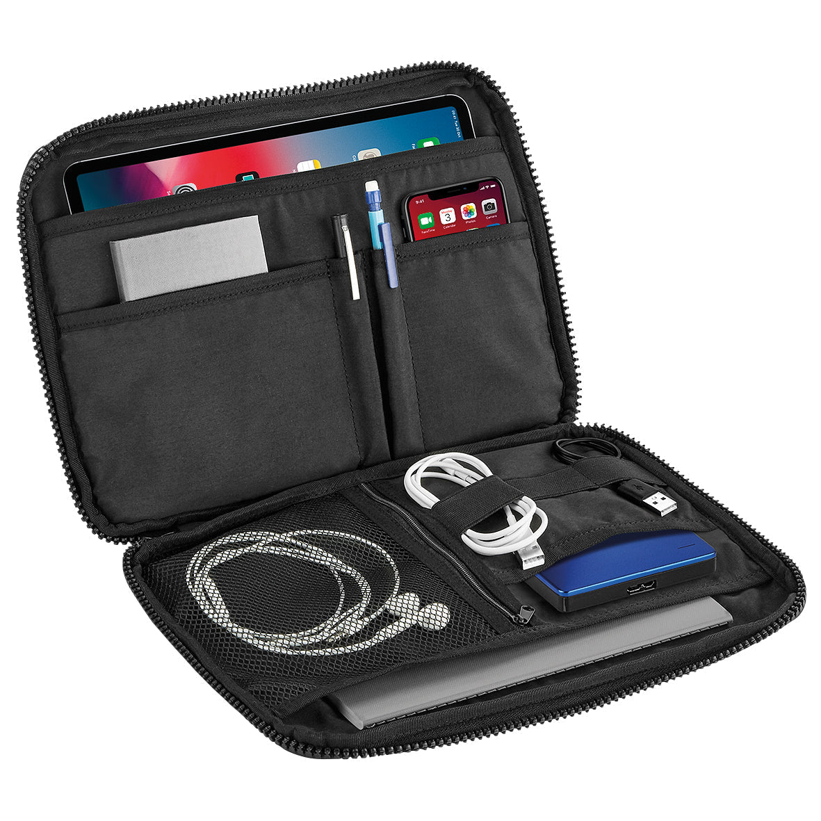 Bagbase Essential Tech Organiser Slimline Tablet Case Padded Compartment 11"