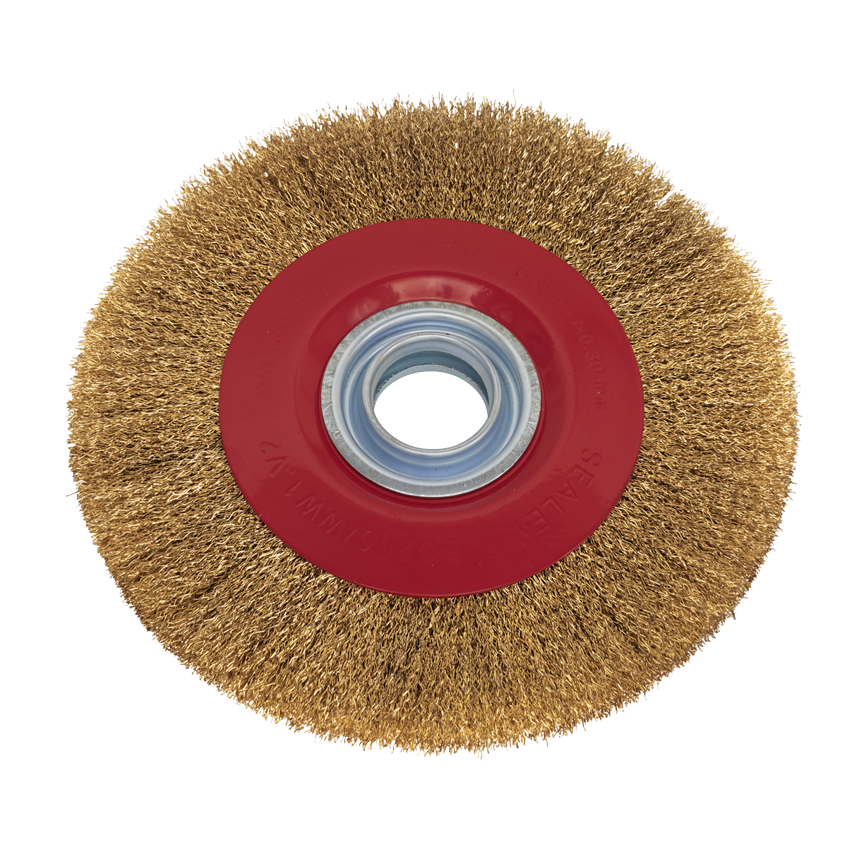 Sealey 200mm Wire Wheel Brass Coated Steel for Bench Grinders with Bushes
