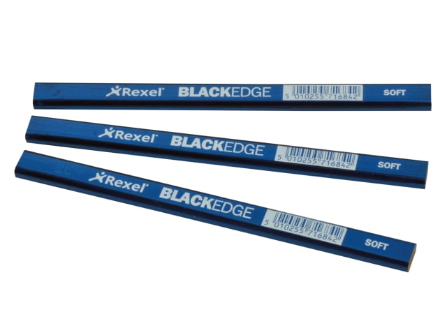 Blackedge Carpenter's Pencils Blue Soft 12 Pack Ideal for Softwoods