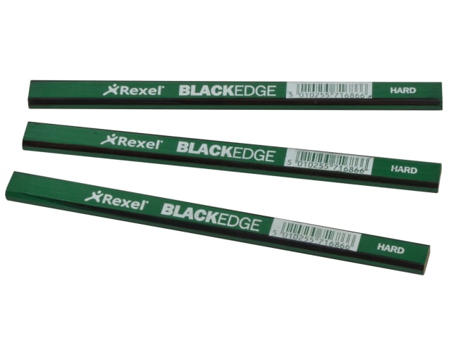 Blackedge Green Carpenter's Pencils Hard Grade for Hardwood Brickwork 12 Pack