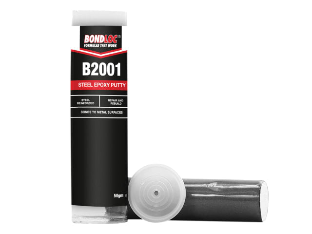 Bondloc B2001 Metal Epoxy Repair Putty 50g Hand Kneadable Waterproof Grey
