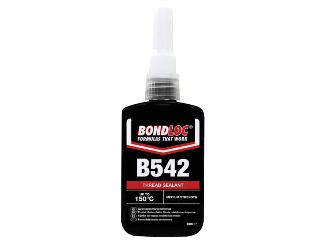 Bondloc B542 Hydraulic Seal 50ml Thixotropic Liquid for High Pressure Fittings