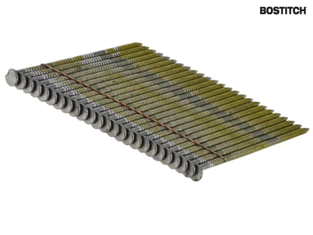 Bostitch 28° Bright Ring Shank Stick Nails 2.8x75mm Pack of 2000 for Framing