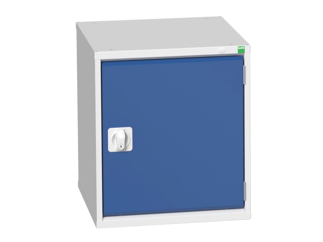 Bott Verso 1 Shelf Cupboard 525mm Steel Storage Unit Light Grey & Blue