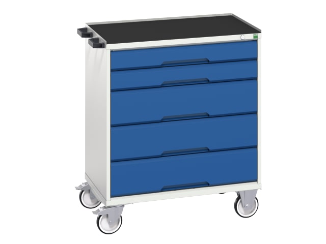 Bott Verso Mobile Cabinet 5 Drawer Steel Storage with Castors and Handle