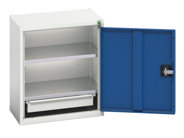 Bott Verso Economy Cupboard 2 Shelf 525mm Steel Wall Storage Light Grey/Blue
