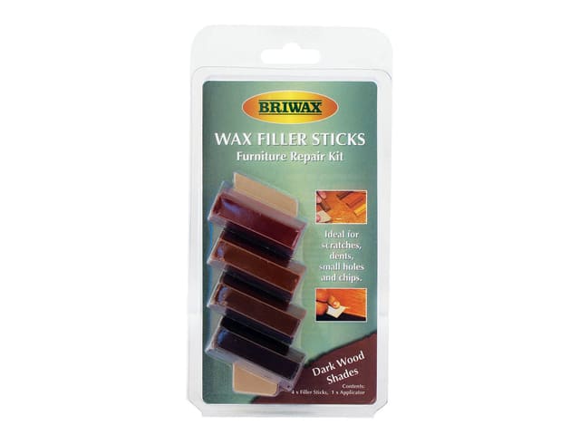 Briwax Wax Filler Sticks Dark Wood Shades Pack of 4 Ideal for Repairs