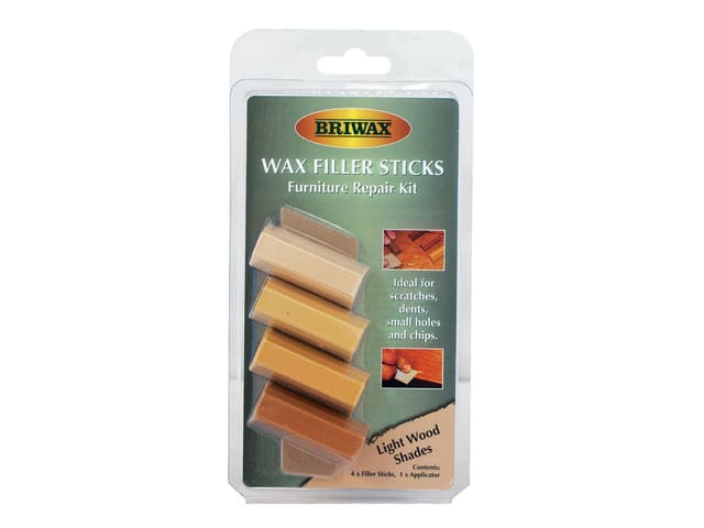 Briwax Wax Filler Sticks Pack of 4 Light Wood Shades for Furniture Repair