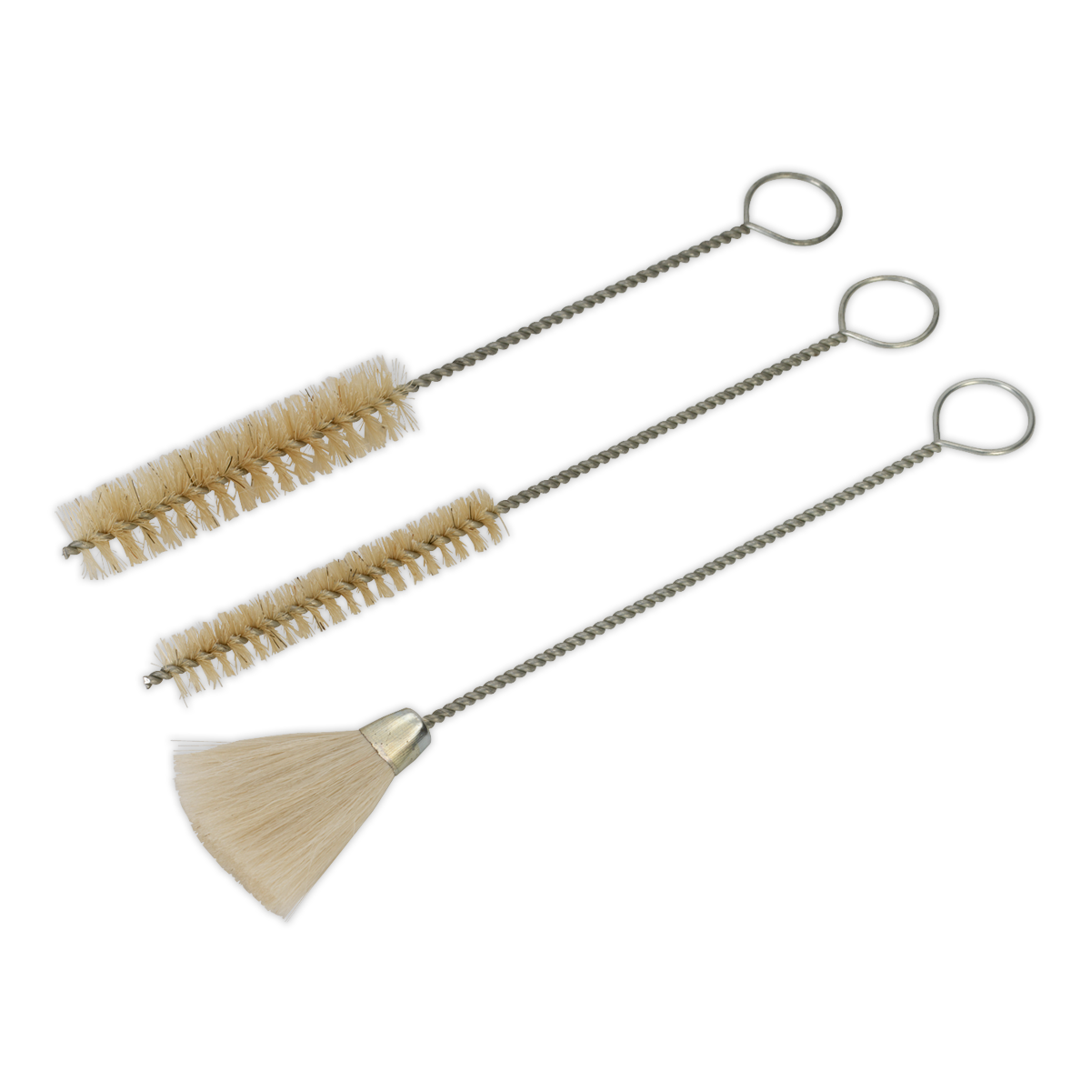 Sealey 3pc Spray Gun Cleaning Brush Set for Efficient Gun Maintenance